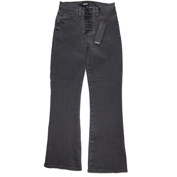 Hudson High-Rise Vintage Wash Lace-Up Flare Crop Boot 25 - Picture 3 of 10